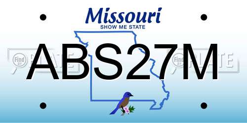ABS27M Missouri License Plate