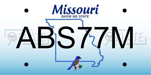 ABS77M Missouri License Plate