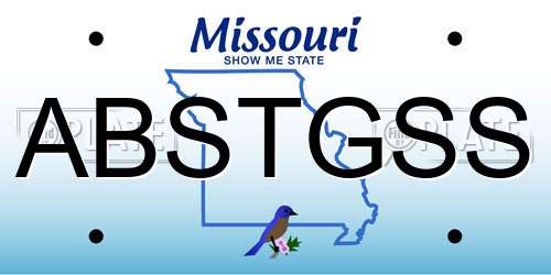 ABSTGSS Missouri License Plate