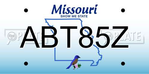 ABT85Z Missouri License Plate