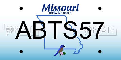 ABTS57 Missouri License Plate
