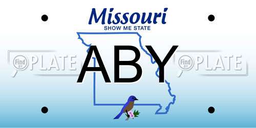 ABY Missouri License Plate