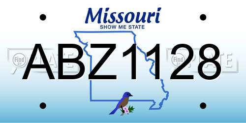 ABZ1128 Missouri License Plate