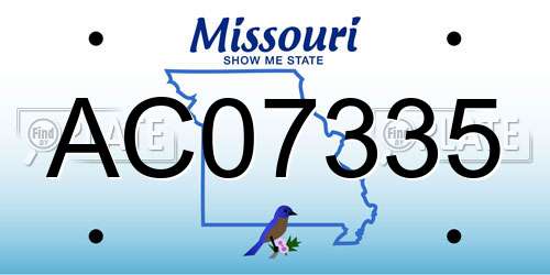 AC07335 Missouri License Plate
