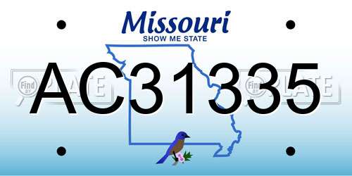 AC31335 Missouri License Plate