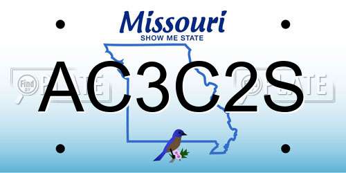 AC3C2S Missouri License Plate
