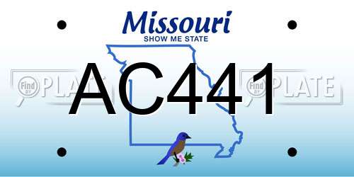 AC441 Missouri License Plate