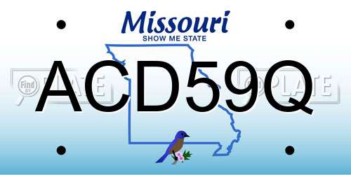 ACD59Q Missouri License Plate