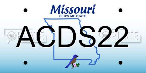 ACDS22 Missouri License Plate