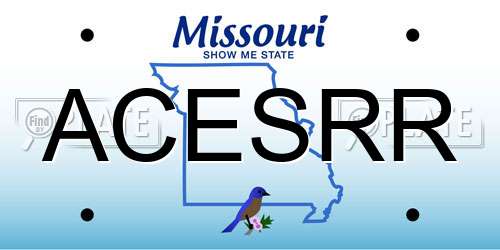 ACESRR Missouri License Plate