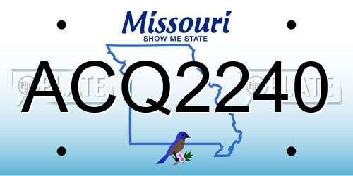 ACQ2240 Missouri License Plate