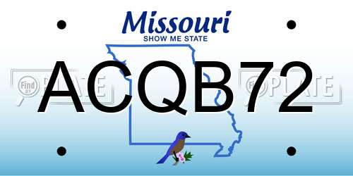 ACQB72 Missouri License Plate