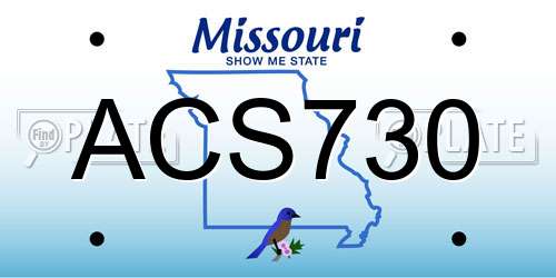 ACS730 Missouri License Plate