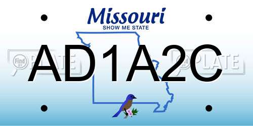 AD1A2C Missouri License Plate