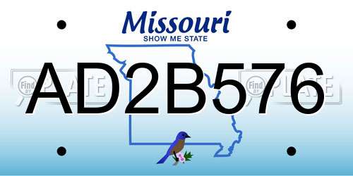 AD2B576 Missouri License Plate