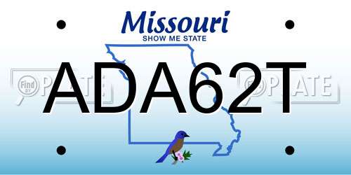 ADA62T Missouri License Plate