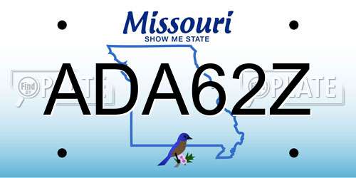 ADA62Z Missouri License Plate