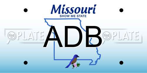 ADB Missouri License Plate