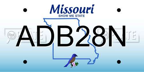 ADB28N Missouri License Plate