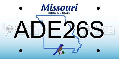 ADE26S Missouri License Plate