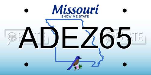 ADEZ65 Missouri License Plate