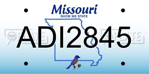 ADI2845 Missouri License Plate