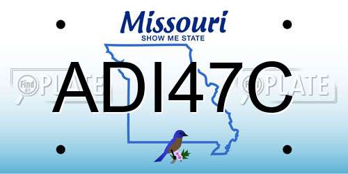 ADI47C Missouri License Plate