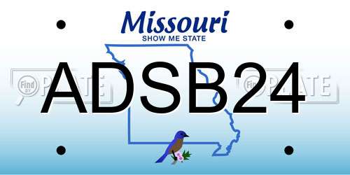 ADSB24 Missouri License Plate