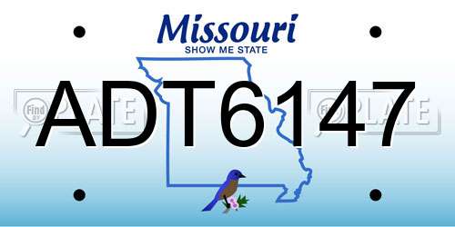 ADT6147 Missouri License Plate