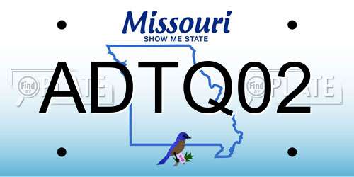 ADTQ02 Missouri License Plate