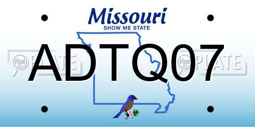 ADTQ07 Missouri License Plate