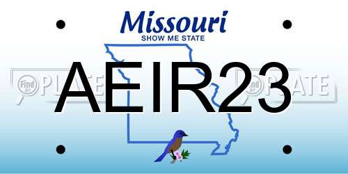 AEIR23 Missouri License Plate
