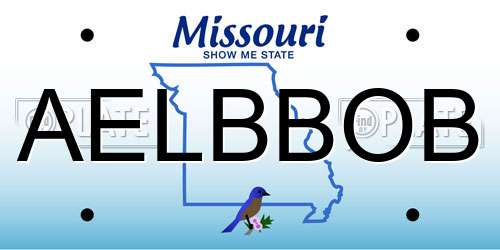 AELBBOB Missouri License Plate