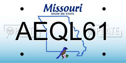 AEQL61 Missouri License Plate