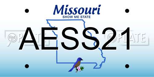 AESS21 Missouri License Plate