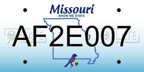 AF2E007 Missouri License Plate