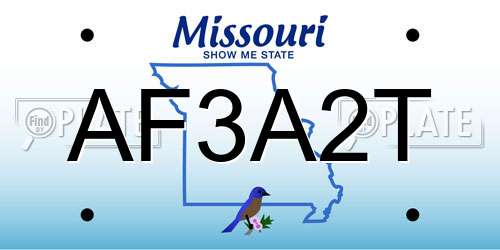 AF3A2T Missouri License Plate