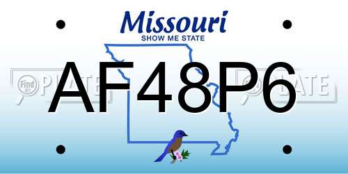 AF48P6 Missouri License Plate