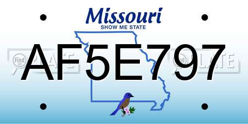 AF5E797 Missouri License Plate