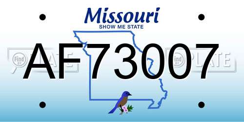 AF73007 Missouri License Plate