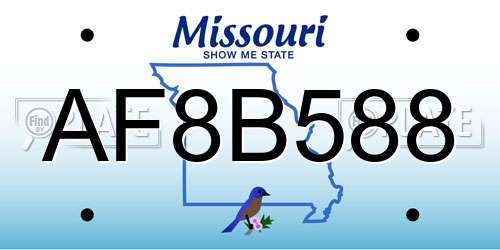 AF8B588 Missouri License Plate