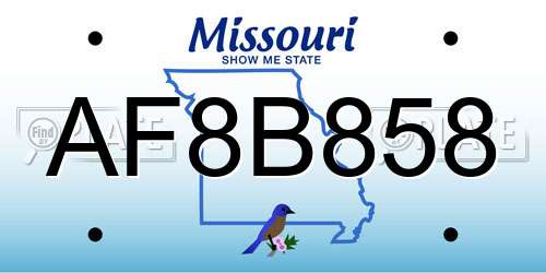 AF8B858 Missouri License Plate