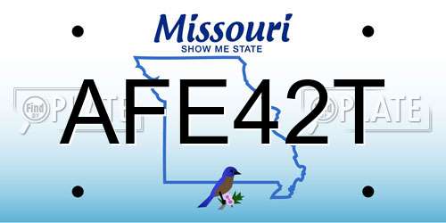 AFE42T Missouri License Plate