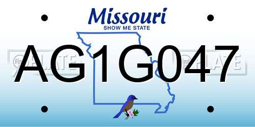 AG1G047 Missouri License Plate