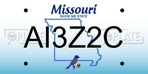 AI3Z2C Missouri License Plate