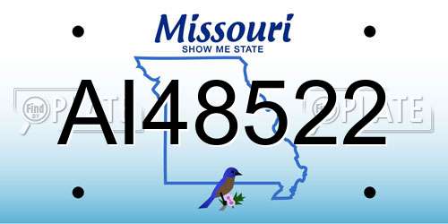 AI48522 Missouri License Plate