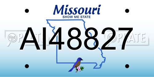 AI48827 Missouri License Plate