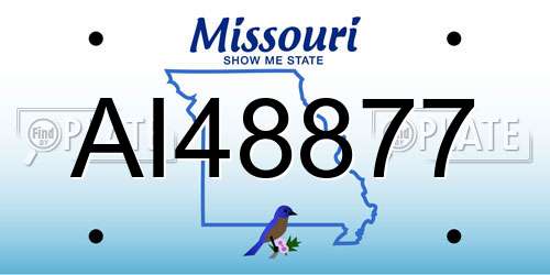 AI48877 Missouri License Plate