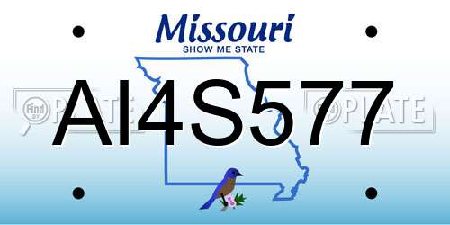 AI4S577 Missouri License Plate