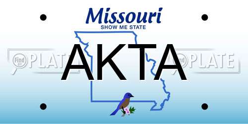 AKTA Missouri License Plate